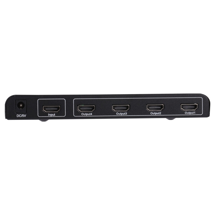1080P 1x4 HDMI Splitter, 1.4 Version, EU Plug(Black) - Splitter by PMC Jewellery | Online Shopping South Africa | PMC Jewellery | Buy Now Pay Later Mobicred