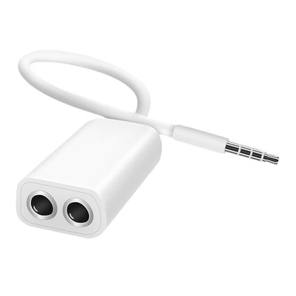 Aux Audio Cable 3.5mm to 2 x Female Splitter Adapter, Compatible with Phones, Tablets, Headphones, MP3 Player, Car/Home Stereo & More(White) - Cable & Splitter by PMC Jewellery | Online Shopping South Africa | PMC Jewellery