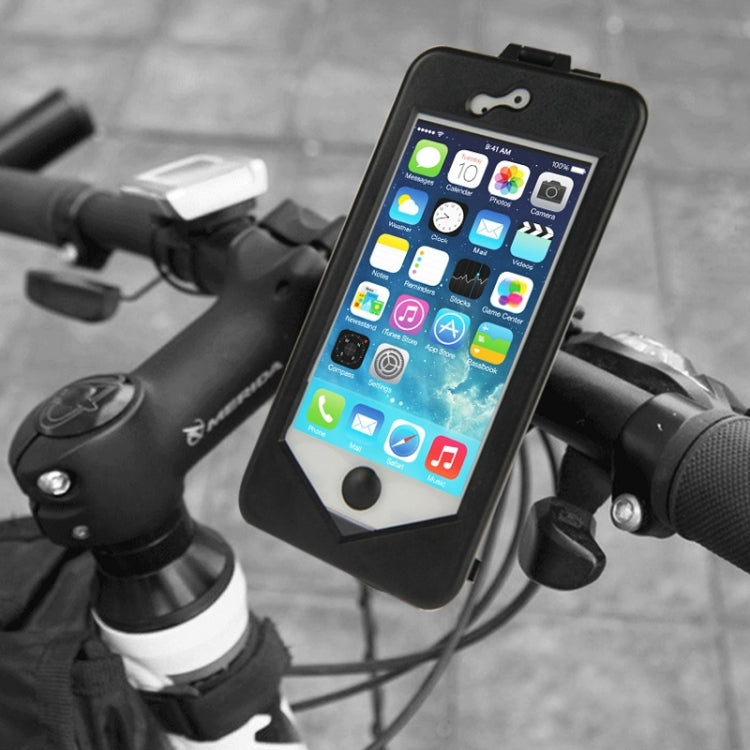 360 Degree Rotation 3 Layer (Plastic + Touch Panel Screen + Silicone Tray) Combination Bicycle Holder for iPhone 5 & 5S - Holders by PMC Jewellery | Online Shopping South Africa | PMC Jewellery | Buy Now Pay Later Mobicred