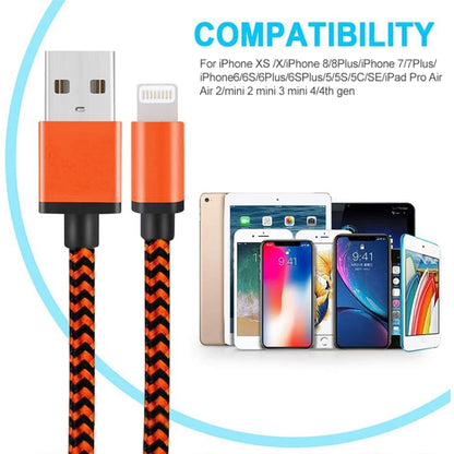 2A Woven Style USB to 8 Pin Sync Data / Charging Cable, Cable Length: 1m(Silver) - Normal Style Cable by PMC Jewellery | Online Shopping South Africa | PMC Jewellery | Buy Now Pay Later Mobicred