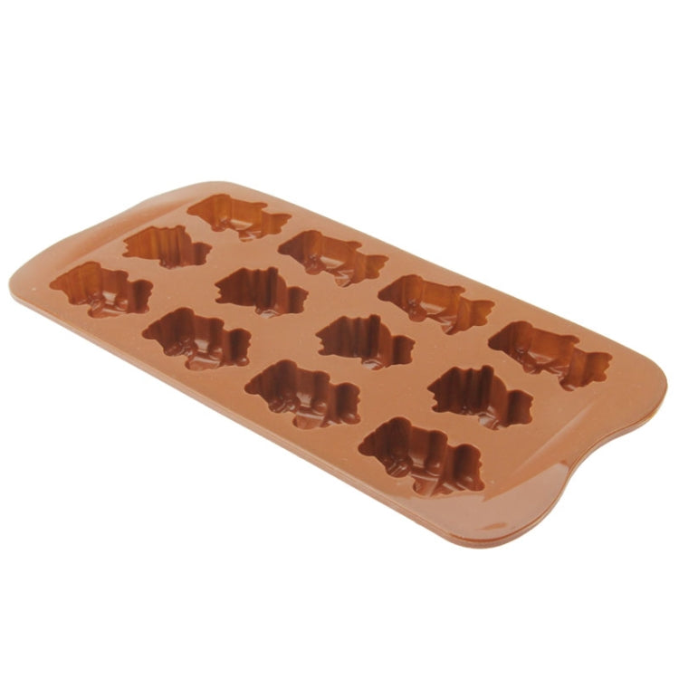 Lovely Robot Shape 12-Grid Ice Cube Tray(Brown) - Food Molds by PMC TechLife | Online Shopping South Africa | PMC TechLife | Buy Now Pay Later Mobicred