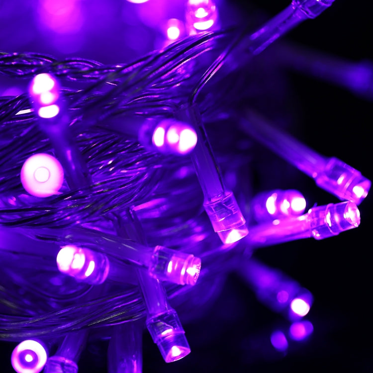 Waterproof  String Light, Length: 10m, 100 LED, Flashing / Fading / Chasing Effect, with Controller, AC 220V, EU Plug(Purple Light) - Holiday Lights by PMC TechLife | Online Shopping South Africa | PMC TechLife | Buy Now Pay Later Mobicred
