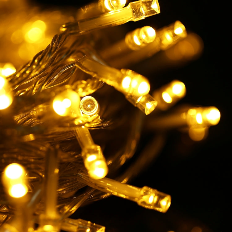 Waterproof  String Light, Length: 10m, 100 LED Light with Controller, Flashing / Fading / Chasing Effect, AC 220V, EU Plug(Orange Light) - Holiday Lights by PMC TechLife | Online Shopping South Africa | PMC TechLife | Buy Now Pay Later Mobicred