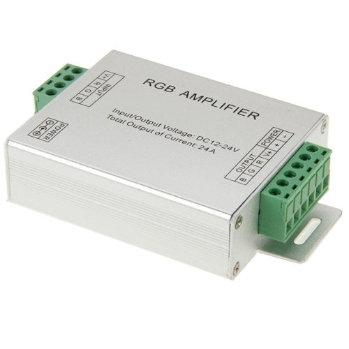 24A RGB Amplifier for LED Light, DC 12V-24V Input(Silver) - LED Controller by PMc TechLife | Online Shopping South Africa | PMc TechLife | Buy Now Pay Later Mobicred