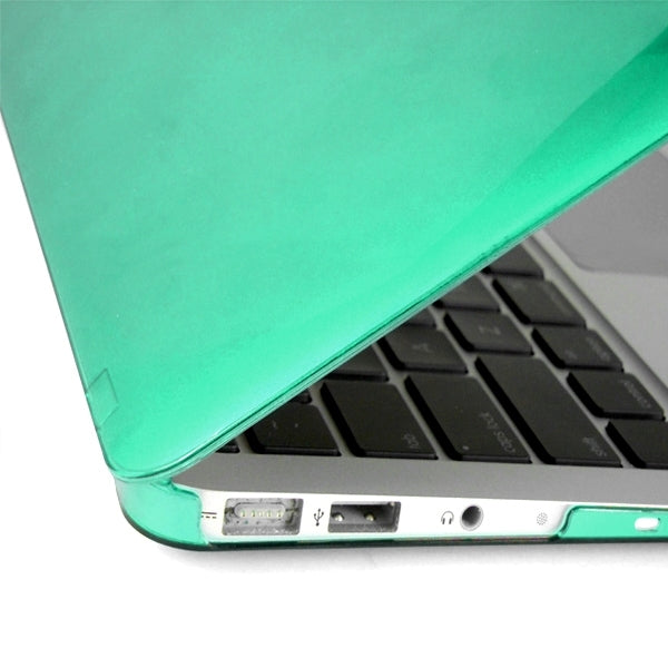 ENKAY for MacBook Air 11.6 inch (US Version) / A1370 / A1465 4 in 1 Crystal Hard Shell Plastic Protective Case with Screen Protector & Keyboard Guard & Anti-dust Plugs(Green) - MacBook Air Cases by ENKAY | Online Shopping South Africa | PMC Jewellery | Buy Now Pay Later Mobicred