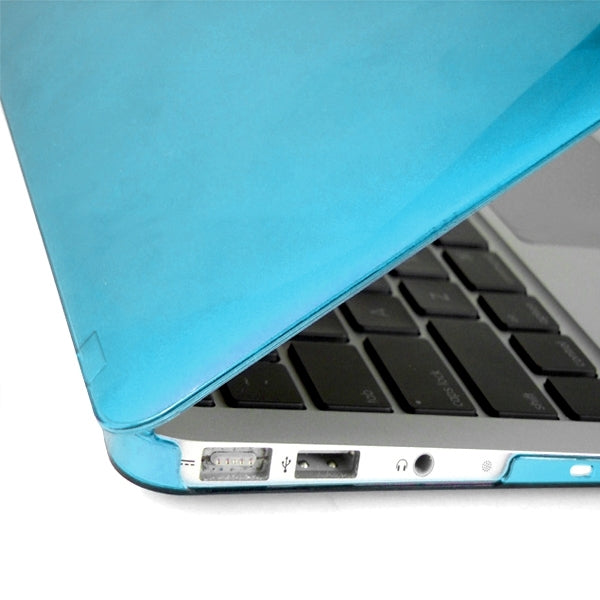 ENKAY for MacBook Air 11.6 inch (US Version) / A1370 / A1465 4 in 1 Crystal Hard Shell Plastic Protective Case with Screen Protector & Keyboard Guard & Anti-dust Plugs(Blue) - MacBook Air Cases by ENKAY | Online Shopping South Africa | PMC Jewellery | Buy Now Pay Later Mobicred