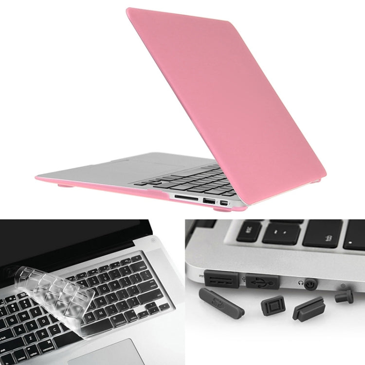 ENKAY for Macbook Air 13.3 inch (US Version) / A1369 / A1466 Hat-Prince 3 in 1 Frosted Hard Shell Plastic Protective Case with Keyboard Guard & Port Dust Plug(Pink) - MacBook Air Cases by ENKAY | Online Shopping South Africa | PMC Jewellery | Buy Now Pay Later Mobicred