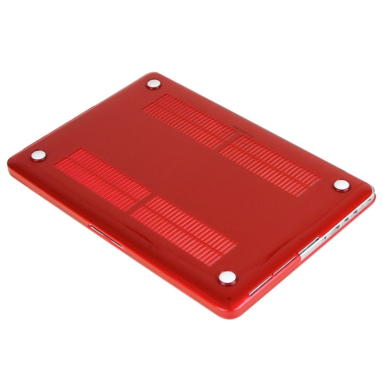 ENKAY for Macbook Pro Retina 13.3 inch (US Version) / A1425 / A1502 Hat-Prince 3 in 1 Crystal Hard Shell Plastic Protective Case with Keyboard Guard & Port Dust Plug(Red) - MacBook Pro Cases by ENKAY | Online Shopping South Africa | PMC Jewellery | Buy Now Pay Later Mobicred