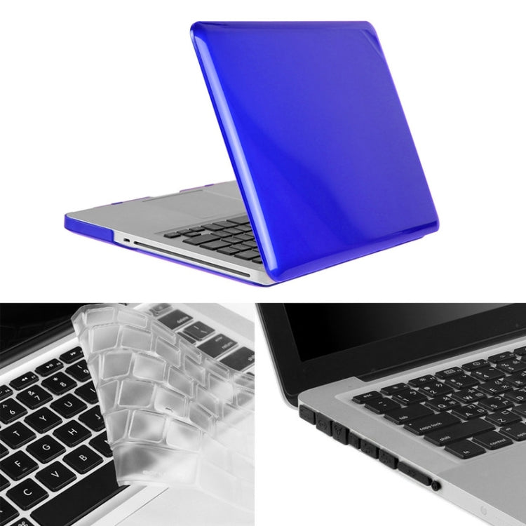 ENKAY for Macbook Pro 15.4 inch (US Version) / A1286 Hat-Prince 3 in 1 Crystal Hard Shell Plastic Protective Case with Keyboard Guard & Port Dust Plug(Dark Blue) - MacBook Pro Cases by ENKAY | Online Shopping South Africa | PMC Jewellery | Buy Now Pay Later Mobicred