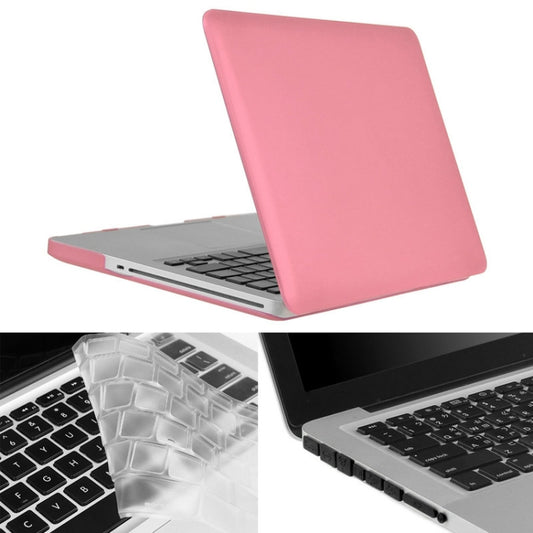 ENKAY for Macbook Pro 13.3 inch (US Version) / A1278 Hat-Prince 3 in 1 Frosted Hard Shell Plastic Protective Case with Keyboard Guard & Port Dust Plug(Pink) - MacBook Pro Cases by ENKAY | Online Shopping South Africa | PMC Jewellery | Buy Now Pay Later Mobicred