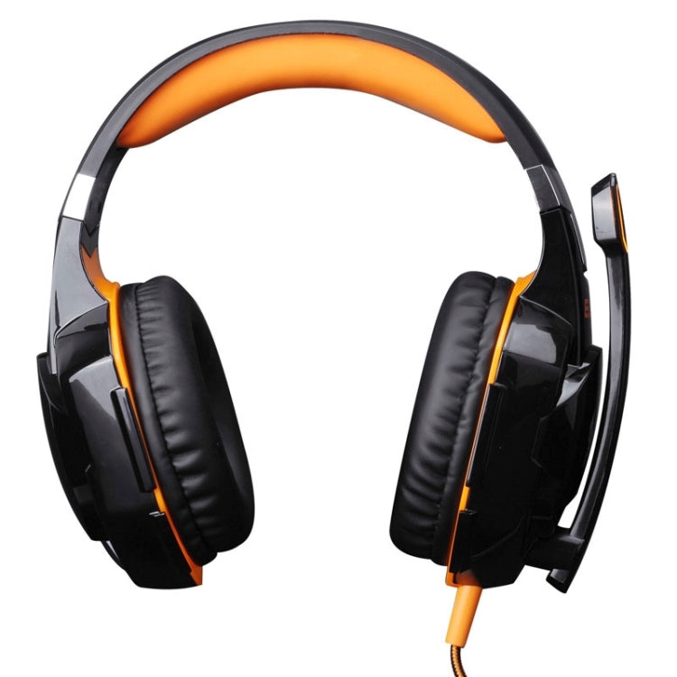 EACH G2000 Over-ear Stereo Bass Gaming Headset with Mic & LED Light for Computer, Cable Length: 2.2m(Orange) - Multimedia Headset by KOTION EACH | Online Shopping South Africa | PMC Jewellery | Buy Now Pay Later Mobicred