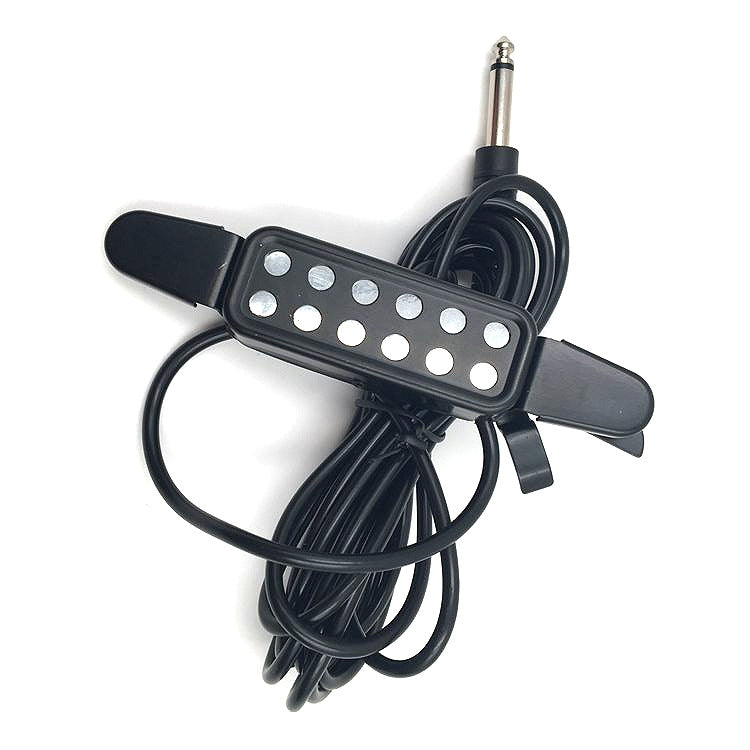 Free Hole Guitar Sound Pickup with Cable(Black) - Instrument Audio Cables by PMC TechLife | Online Shopping South Africa | PMC TechLife | Buy Now Pay Later Mobicred