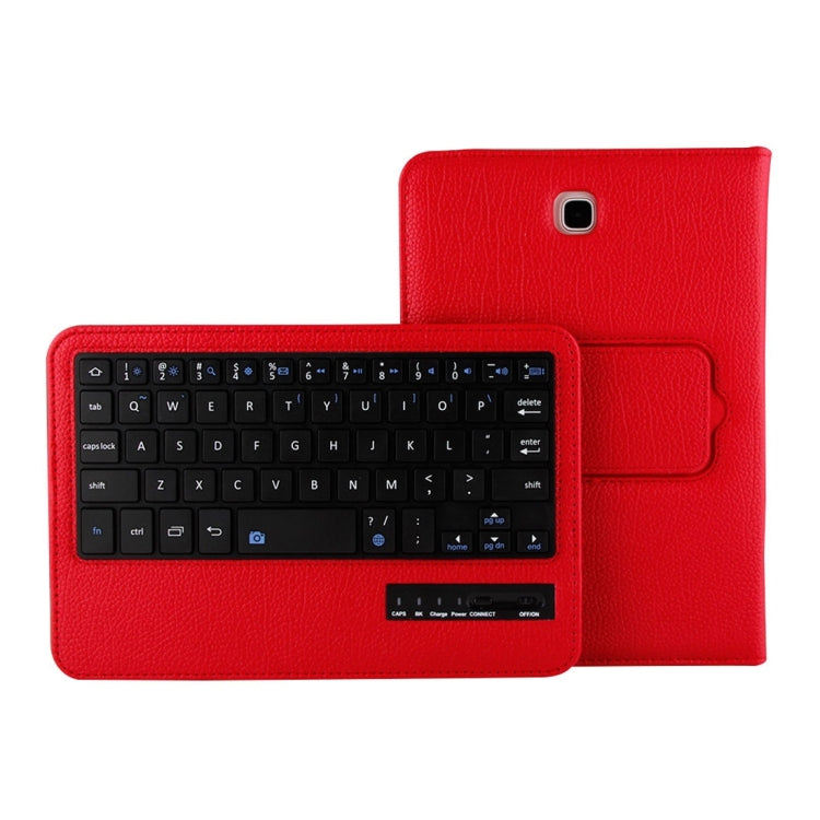 For Galaxy Tab A 8.0 / T350 2 in 1 Detachable Bluetooth Keyboard Litchi Texture Leather Tablet Case with Holder(Red) - Samsung Keyboard by PMC Jewellery | Online Shopping South Africa | PMC Jewellery | Buy Now Pay Later Mobicred