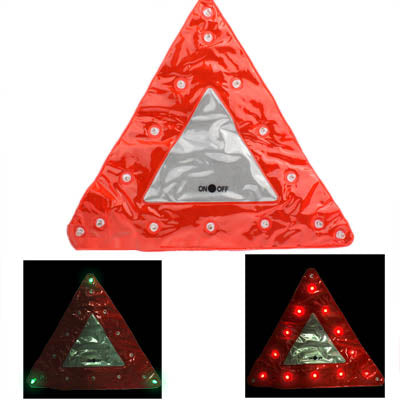15 LED Triangle Emergency Car Warning Safety Traffic Sign Red(Red) - Warning Lights by PMC TechLife | Online Shopping South Africa | PMC TechLife | Buy Now Pay Later Mobicred