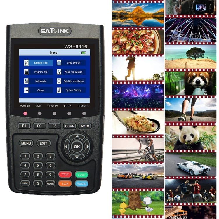 SATLINK WS6916 Digital Satellite Signal Finder Meter, 3.5 inch TFT LCD Screen, Support DVB-S / S2, MPEG-2 / MPEG-4(US Plug) - Satellite Finder by PMC TechLife | Online Shopping South Africa | PMC TechLife | Buy Now Pay Later Mobicred