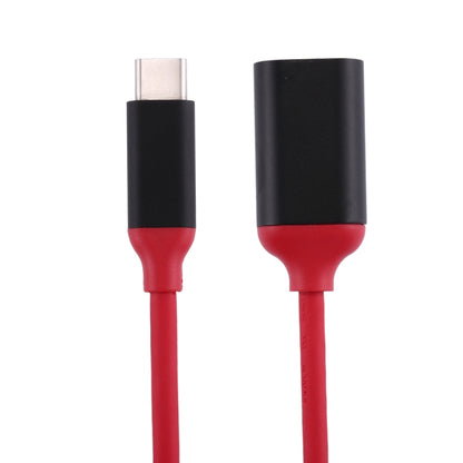 15cm Aluminum Alloy Head USB-C / Type-C 3.1 Male to USB 3.0 Female OTG Converter Adapter Cable(Red) - OTG Adapter by PMC Jewellery | Online Shopping South Africa | PMC Jewellery | Buy Now Pay Later Mobicred