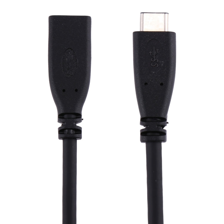 20cm USB-C / Type-C 3.1 Male to USB-C / Type-C Female Connector Adapter Cable(Black) - USB-C & Type-C Cable by PMC TechLife | Online Shopping South Africa | PMC TechLife | Buy Now Pay Later Mobicred