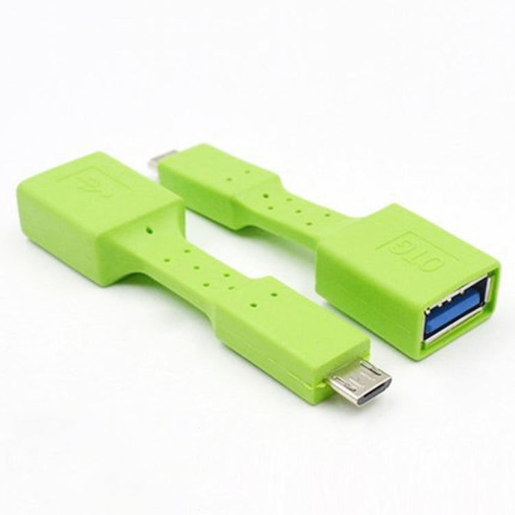 5 PCS Micro USB Male to USB 3.0 Female OTG Adapter (Green) - OTG Adapter by PMC Jewellery | Online Shopping South Africa | PMC Jewellery | Buy Now Pay Later Mobicred