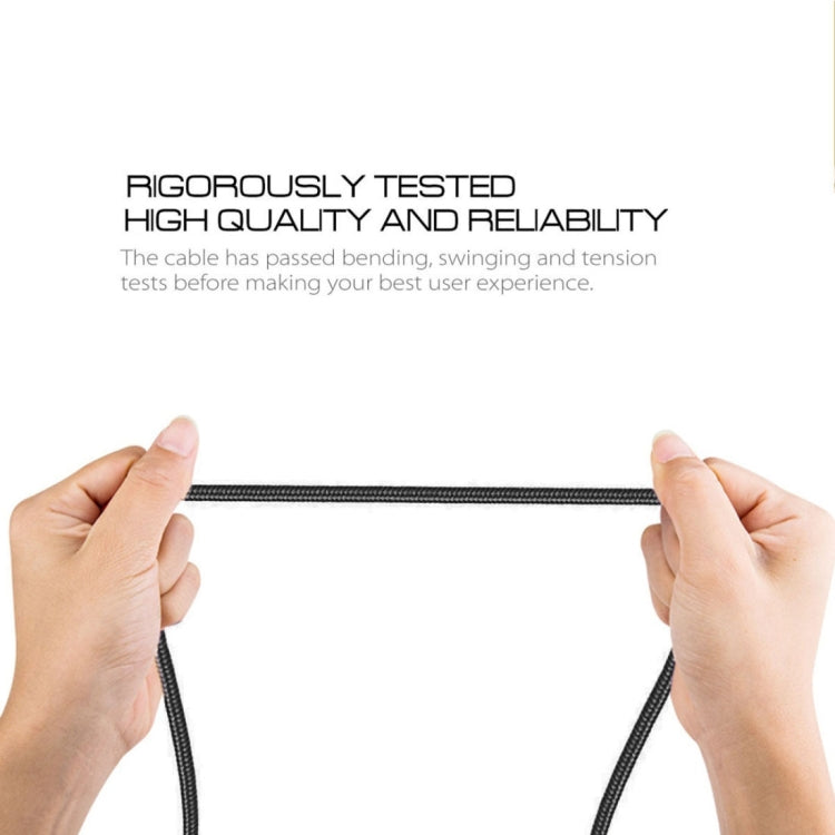 1m 2A Output USB to USB-C / Type-C Nylon Weave Style Data Sync Charging Cable(Black) - free shipping - PMC TechLife - Order now!