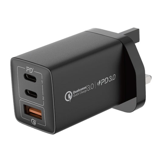 MOMAX UM30 PD 67W Fast Charger Power Adapter, UK Plug(Black) - USB Charger by MOMAX | Online Shopping South Africa | PMC Jewellery | Buy Now Pay Later Mobicred