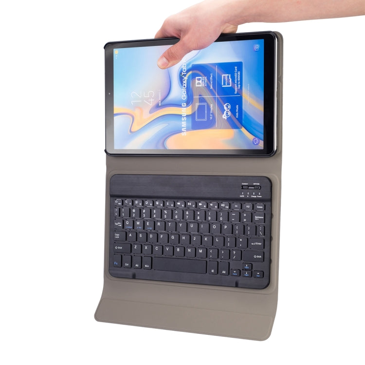 DY590 For Galaxy Tab A 10.5 T590 / T595 Detachable Plastic Bluetooth Keyboard Leather Tablet Case with Holder (Black) - Samsung Keyboard by PMC TechLife | Online Shopping South Africa | PMC TechLife