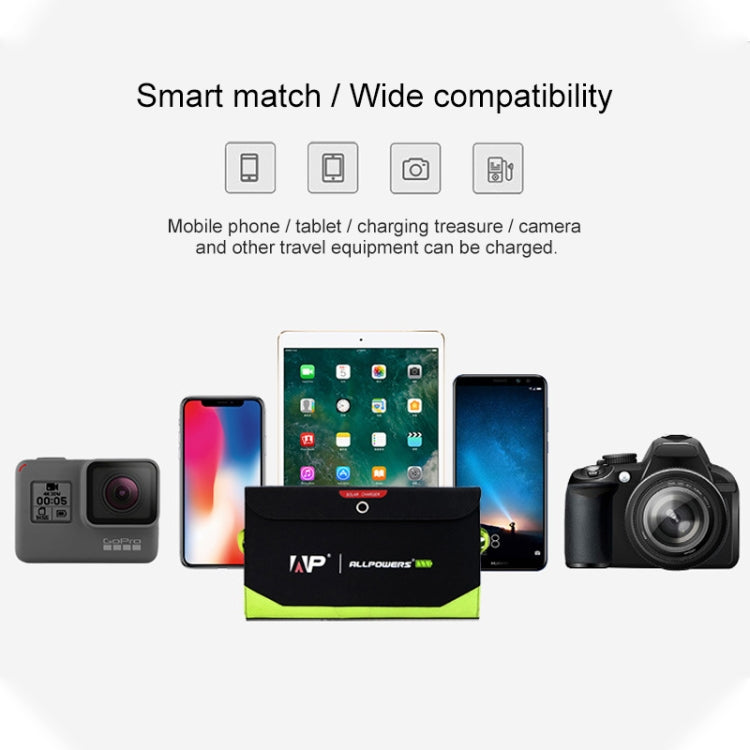 ALLPOWERS 18V 21W Solar Charger Panel Waterproof Foldable Solar Power - Charger by PMC TechLife | Online Shopping South Africa | PMC TechLife | Buy Now Pay Later Mobicred