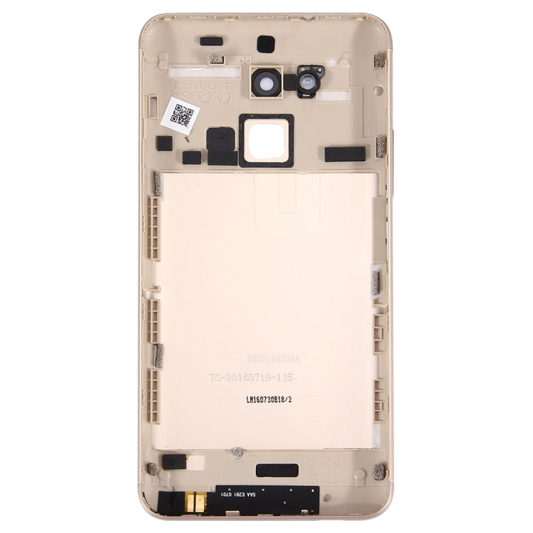 Aluminium Alloy Back Battery Cover for ASUS ZenFone 3 Max / ZC520TL(Gold) - Back Cover by PMC Jewellery | Online Shopping South Africa | PMC Jewellery | Buy Now Pay Later Mobicred