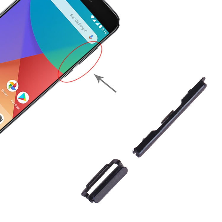 Power Button and Volume Control Button for Xiaomi Mi 5X / A1(Black) - free shipping - PMc TechLife - Order now!