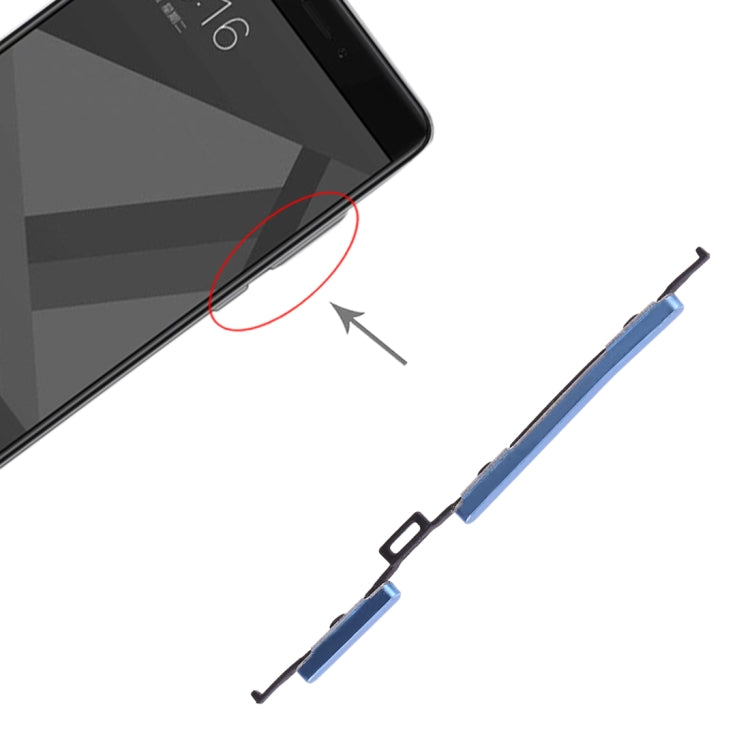 Power Button and Volume Control Button for Xiaomi Redmi Note 4X(Blue) - Home key & Side Key by PMc TechLife | Online Shopping South Africa | PMc TechLife | Buy Now Pay Later Mobicred