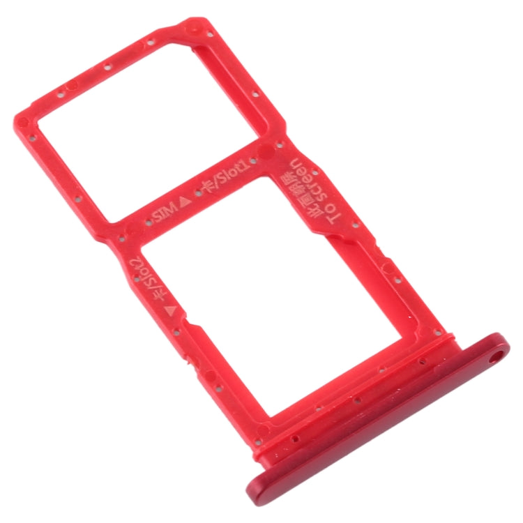 SIM Card Tray + SIM Card Tray / Micro SD Card Tray for Huawei Honor 9X / Honor 9X Pro(Red) - free shipping - PMC TechLife - Order now!