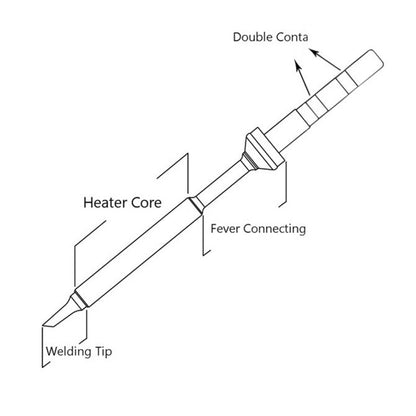 QUICKO TS100 Lead-free Electric Soldering Iron Tip, TS-B2 - Soldering Iron Tip by Quicko | Online Shopping South Africa | PMC Jewellery | Buy Now Pay Later Mobicred