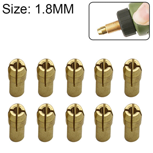 10 PCS Three-claw Copper Clamp Nut for Electric Mill Fittings，Bore diameter: 1.8mm - Hex Key & Spanner by PMC Jewellery | Online Shopping South Africa | PMC Jewellery | Buy Now Pay Later Mobicred