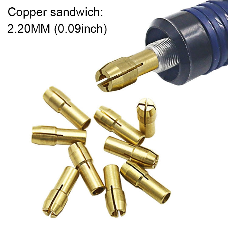 10 PCS Three-claw Copper Clamp Nut for Electric Mill Fittings���Bore diameter: 2.2mm - Hex Key & Spanner by PMC TechLife | Online Shopping South Africa | PMC TechLife | Buy Now Pay Later Mobicred