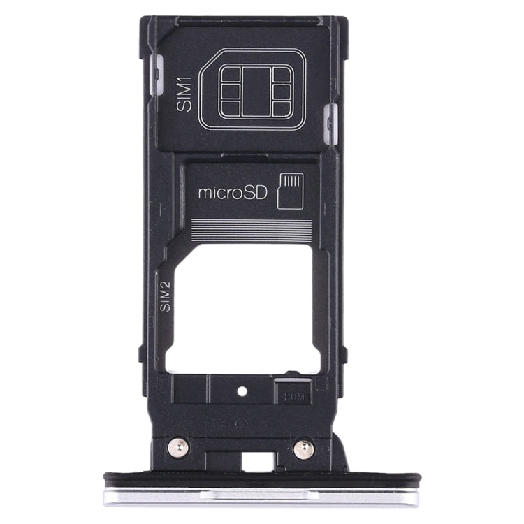 SIM Card Tray + SIM Card Tray + Micro SD Card Tray for Sony Xperia XZ2(Silver) - Card Tray by PMC TechLife | Online Shopping South Africa | PMC TechLife | Buy Now Pay Later Mobicred