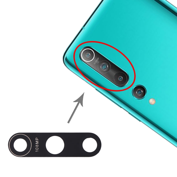 10 PCS Back Camera Lens for Xiaomi Mi 10 5G - Camera by PMC TechLife | Online Shopping South Africa | PMC TechLife