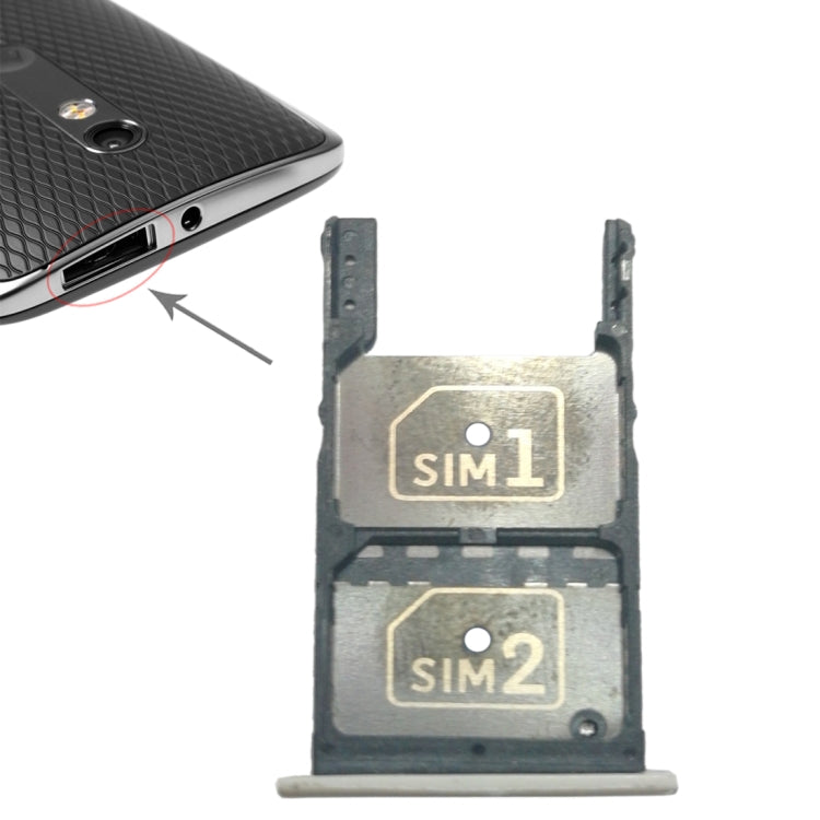 2 SIM Card Tray + Micro SD Card Tray for Motorola Moto X Play / XT1565 - Card Socket by PMc TechLife | Online Shopping South Africa | PMc TechLife | Buy Now Pay Later Mobicred