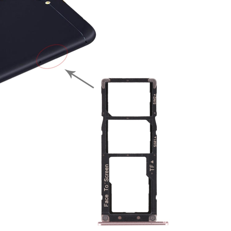 2 SIM Card Tray + Micro SD Card Tray for Asus Zenfone 4 Max ZC554KL(Rose Gold) - Card Tray by PMc TechLife | Online Shopping South Africa | PMc TechLife | Buy Now Pay Later Mobicred