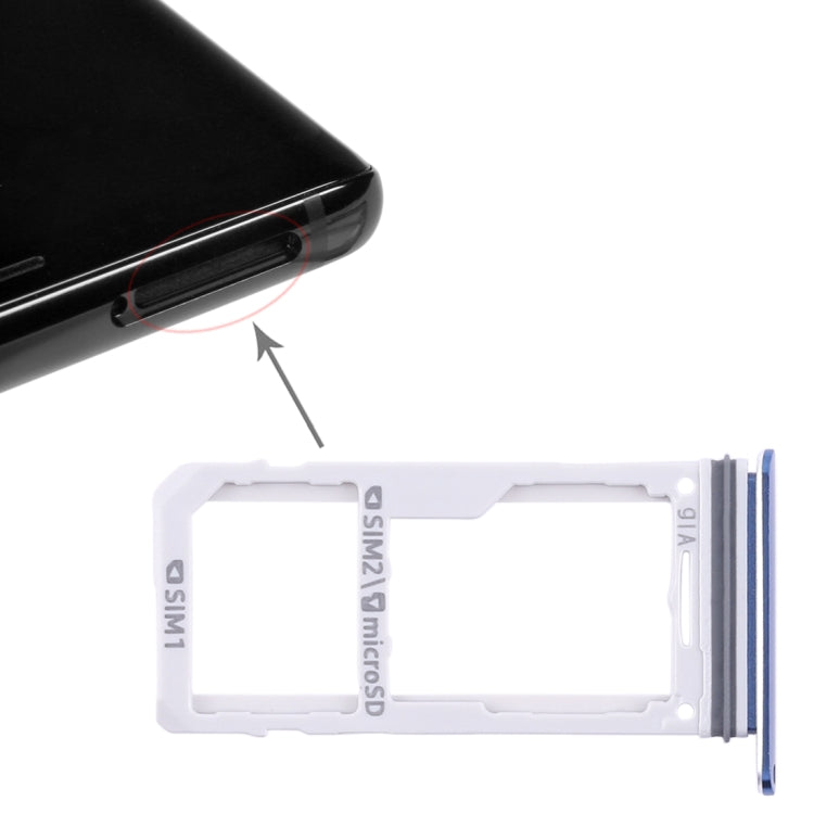 For Galaxy Note 8 2 SIM Card Tray / Micro SD Card Tray (Blue) - free shipping - PMc TechLife - Order now!