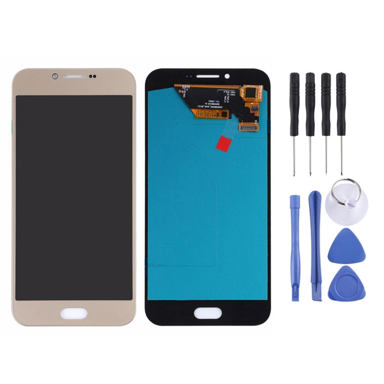 LCD Screen (OLED Material) for Galaxy A8 (2016), A810F/DS, A810YZ with Digitizer Full Assembly (Gold) - free shipping - PMc TechLife - Order now!