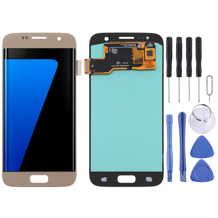 OLED LCD Screen for Samsung Galaxy S7 with Digitizer Full Assembly (Gold) - free shipping - PMc TechLife - Order now!