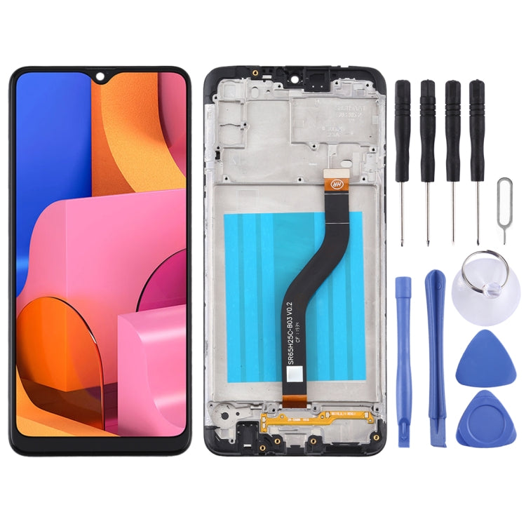 OEM LCD Screen for Samsung Galaxy A20s Digitizer Full Assembly with Frame (Black) - free shipping - PMc TechLife - Order now!