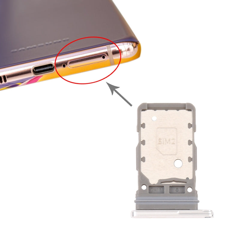 For Samsung Galaxy S21 / S21+ / S21 Ultra SIM Card Tray + SIM Card Tray (Silver) - free shipping - PMc TechLife - Order now!