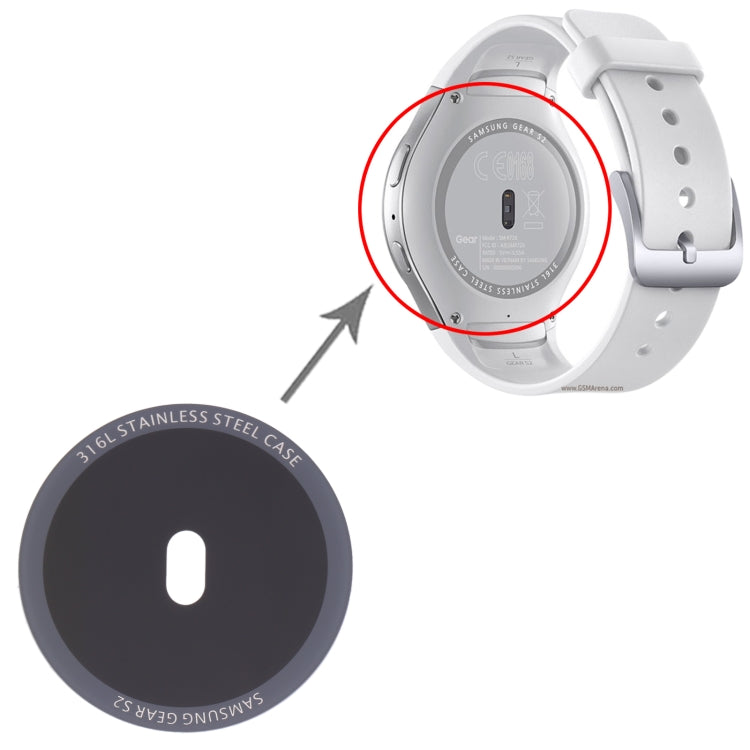 Back Glass Lens For Samsung Gear S2 SM-R720(Black) - free shipping - PMc TechLife - Order now!
