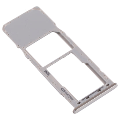 For Galaxy A20 A30 A50 SIM Card Tray + Micro SD Card Tray (Silver) - Card Socket by PMC Jewellery | Online Shopping South Africa | PMC Jewellery | Buy Now Pay Later Mobicred