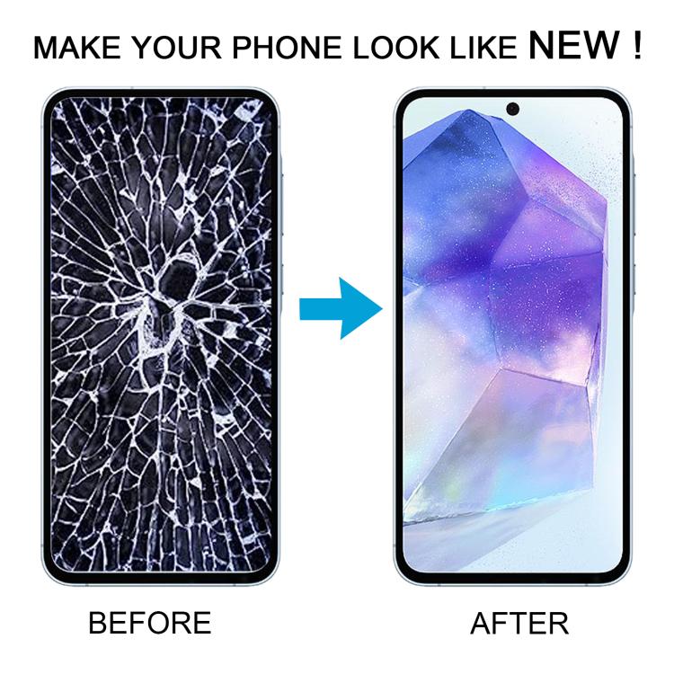 For Samsung Galaxy A55 SM-A556B OLED LCD Screen Digitizer Full Assembly with Frame (Baby Blue) - free shipping - PMc TechLife - Order now!