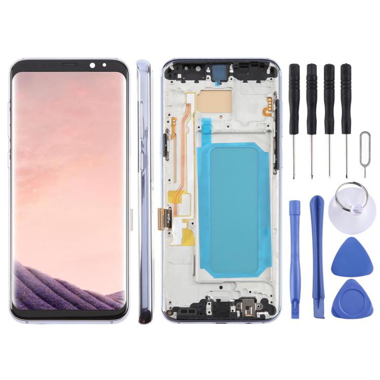 For Samsung Galaxy S8+ SM-G955F 6.18 inch TFT LCD Screen Digitizer Full Assembly with Frame (Purple) - free shipping - PMC TechLife - Order now!