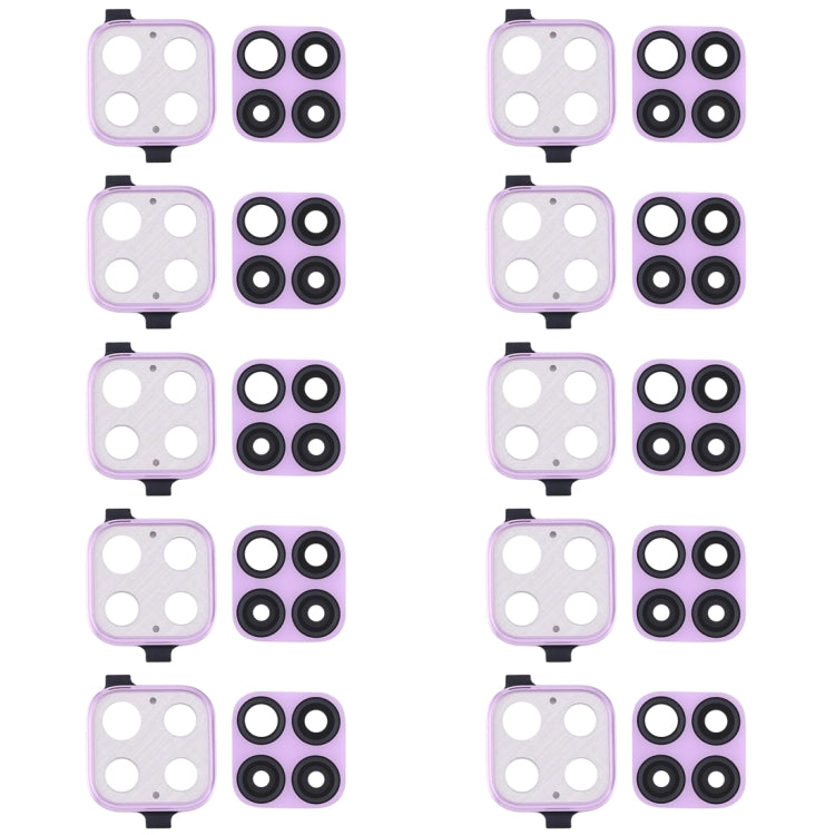 For Huawei Nova 6 SE  10pcs Camera Lens Cover (Purple) - Camera by PMC Jewellery | Online Shopping South Africa | PMC Jewellery | Buy Now Pay Later Mobicred