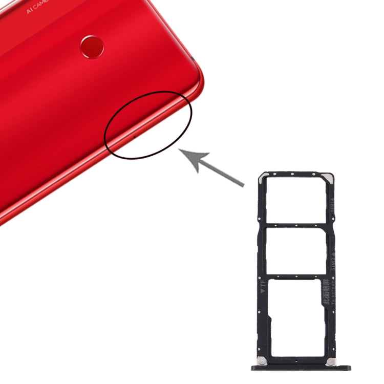 SIM Card Tray + SIM Card Tray + Micro SD Card Tray for Huawei Enjoy Max (Black) - Card Socket by PMc TechLife | Online Shopping South Africa | PMc TechLife | Buy Now Pay Later Mobicred