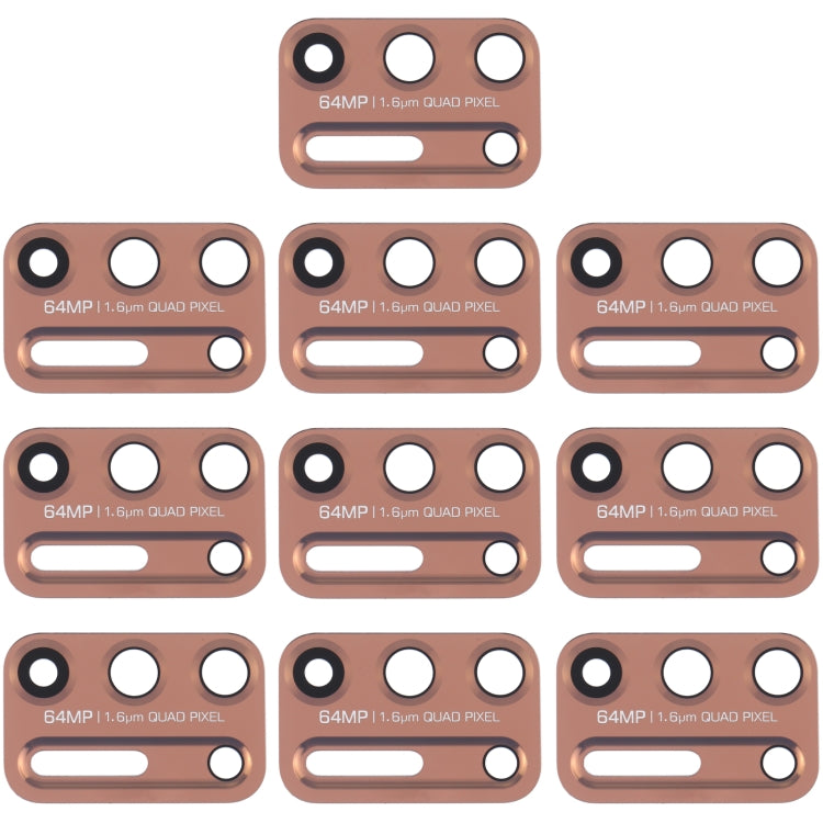 10 PCS Back Camera Lens for Motorola Moto G9 Plus XT2087-1 (Gold) - Camera Accessories by PMC TechLife | Online Shopping South Africa | PMC TechLife | Buy Now Pay Later Mobicred