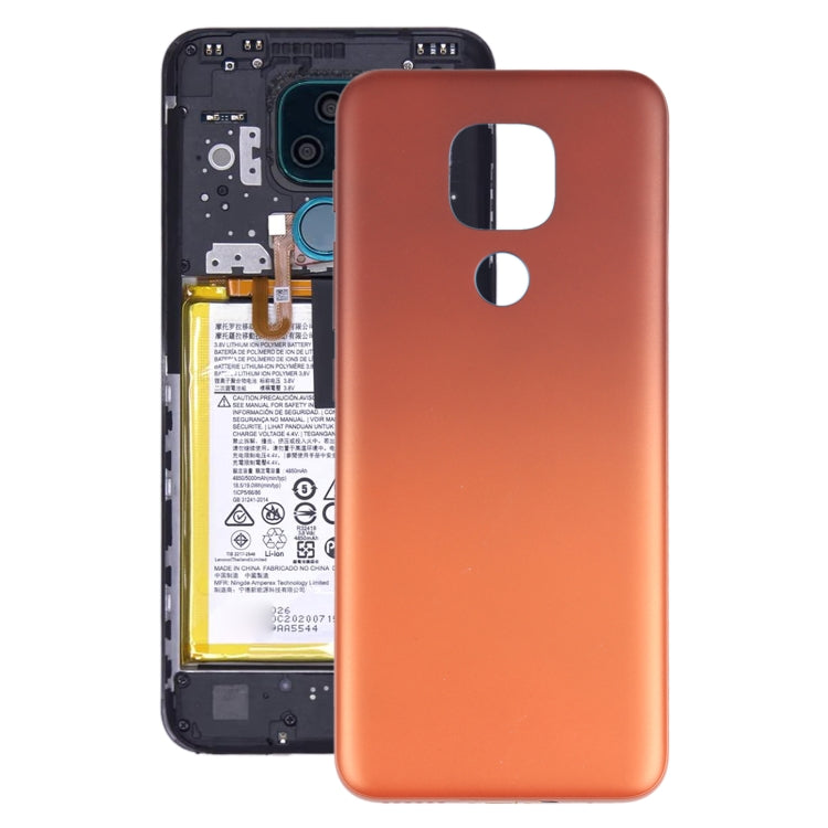 Battery Back Cover for Motorola Moto E7 Plus XT2081-1 (Brown) - Back Cover by PMC TechLife | Online Shopping South Africa | PMC TechLife | Buy Now Pay Later Mobicred